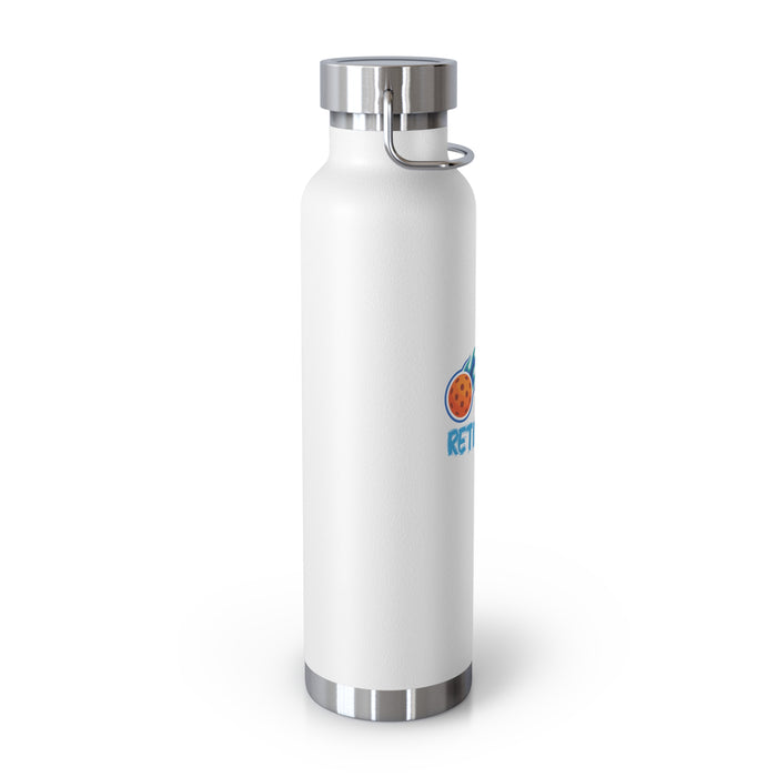 Funny Pickleball Gifts, Copper Vacuum Water Insulated Bottle, 22oz - Pickleball The Official Sport Of Retirement