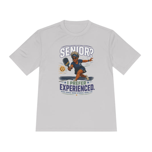 Senior? I Prefer Experienced. Pickleball Player T‑Shirt