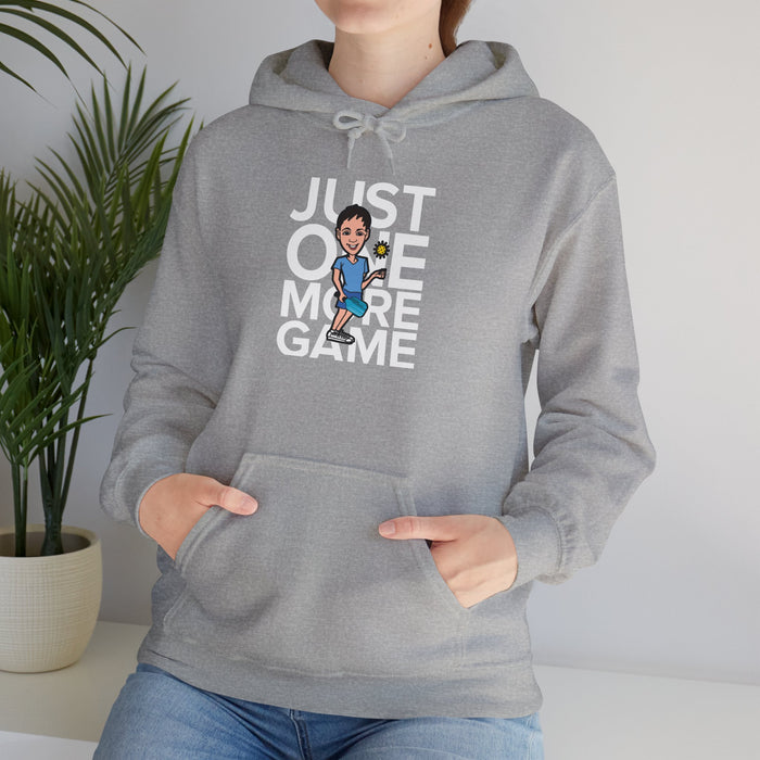 Funny Pickleball Hoodie, Unisex Heavy Blend™ Hooded Sweatshirt - Just One More Game