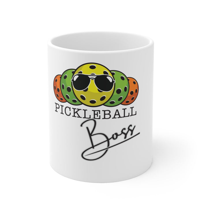 Funny Pickleball Gift, Mug 11oz - Pickleball Boss