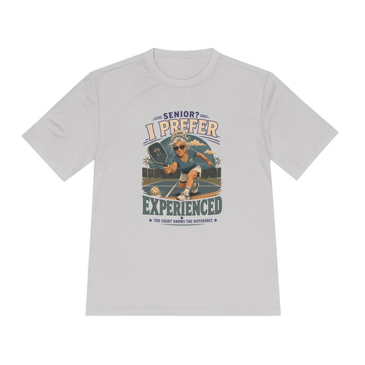 Senior I Prefer Experienced Tee — Funny Pickleball Shirt