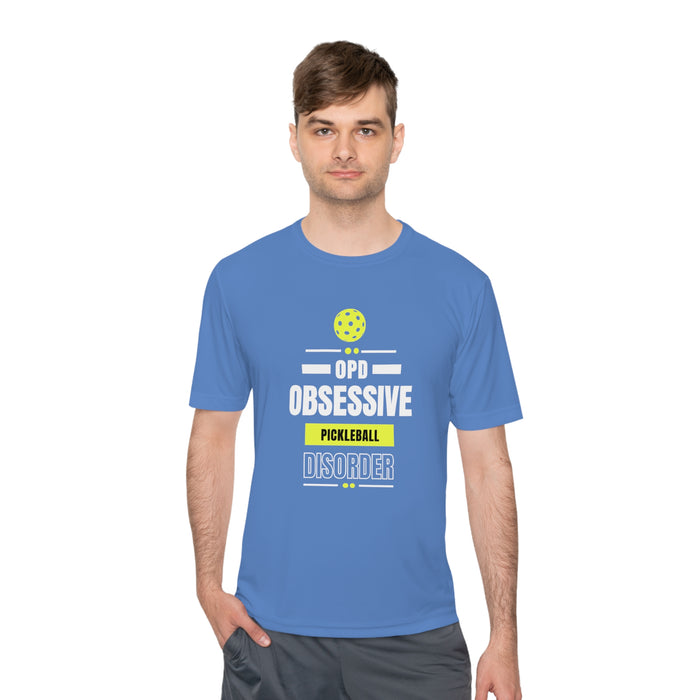 Funny Pickleball T-Shirts,  Unisex Moisture Wicking Tee - Obsessive Pickleball Disorder