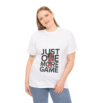 Just One More Game Pickleball Tee — Women’s Silhouette Right-Sleeve Logo