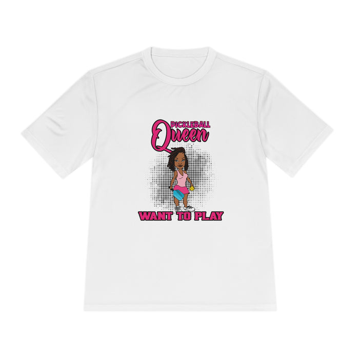 Pickleball Queen, Want to Play - Unisex Moisture Wicking Tee