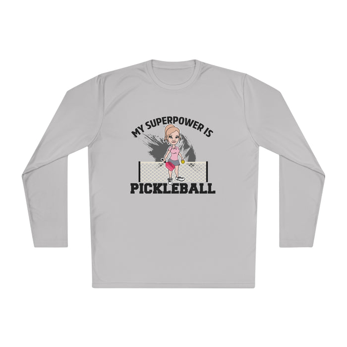 My Superpower is Pickleball Unisex Lightweight Long Sleeve Tee