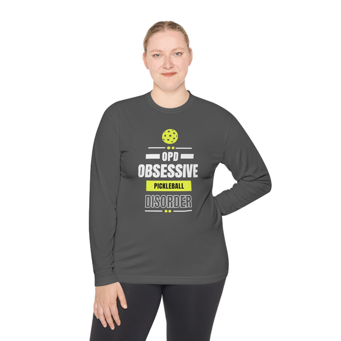 Funny Pickleball T-Shirt, Unisex Lightweight Long Sleeve Tee - Obsessive Pickleball Disorder