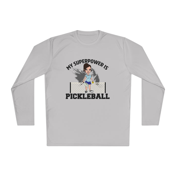 My Superpower is Pickleball Unisex Lightweight Long Sleeve Tee