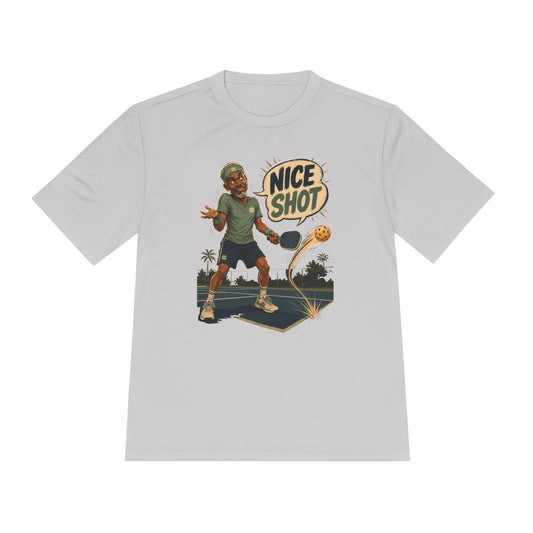 "Nice Shot" Pickleball Tee — Graphic Sports T‑Shirt