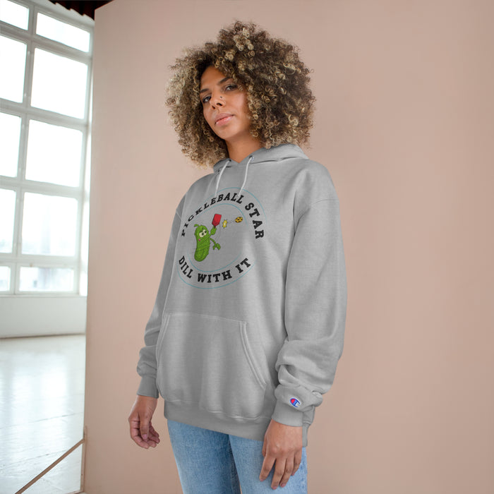 Funny Pickleball Hoodie, Unisex Heavy Blend Hooded Sweatshirt Champion Hoodie - Pickleball Star - Dill With It