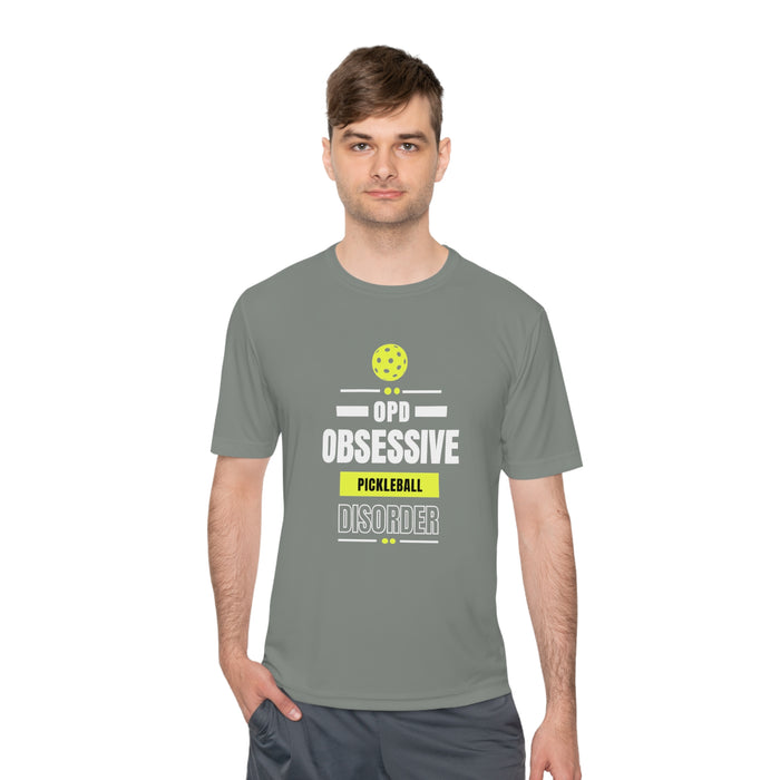 Funny Pickleball T-Shirts,  Unisex Moisture Wicking Tee - Obsessive Pickleball Disorder