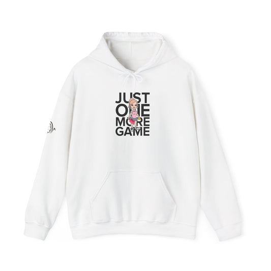Pickleball Essentials Hoodie — “Just One More Game” Funny Pickleball Hoodie (Gildan 18500)