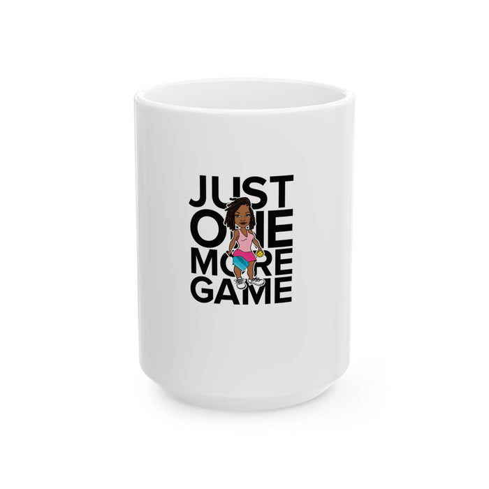 Funny Pickleball Gifts, Ceramic Mug, (11oz, 15oz) - Just One More Game