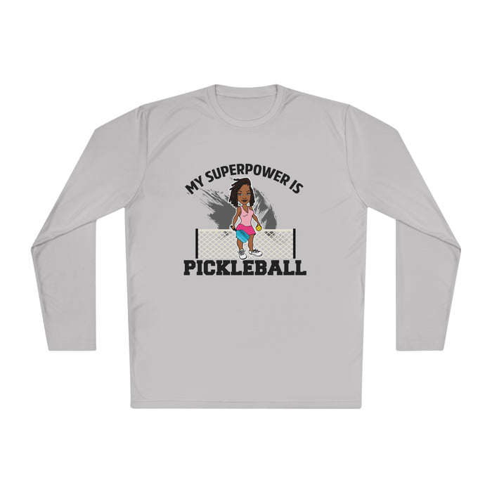 My Superpower is Pickleball Unisex Lightweight Long Sleeve Tee