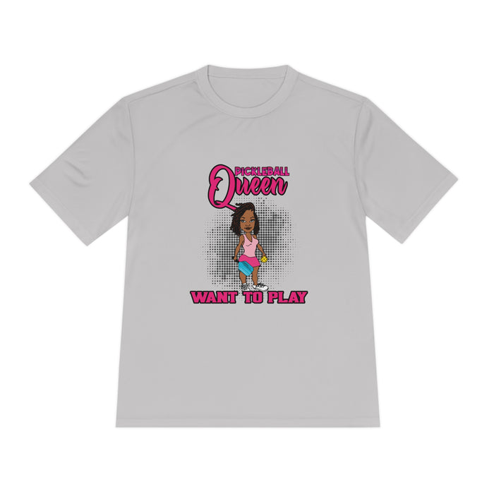 Pickleball Queen, Want to Play - Unisex Moisture Wicking Tee