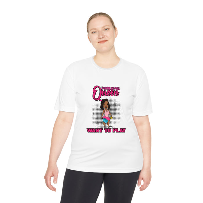 Pickleball Queen, Want to Play - Unisex Moisture Wicking Tee