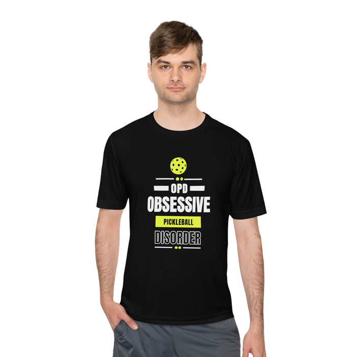 Funny Pickleball T-Shirts,  Unisex Moisture Wicking Tee - Obsessive Pickleball Disorder