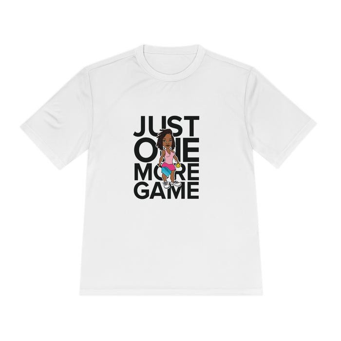 Just One More Game Woman Unisex Moisture Wicking Tee