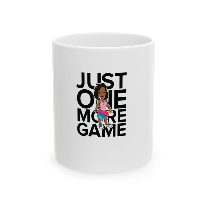 Funny Pickleball Gifts, Ceramic Mug, (11oz, 15oz) - Just One More Game