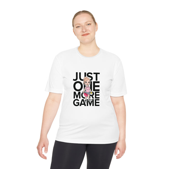 Just One More Game Women Unisex Moisture Wicking Tee