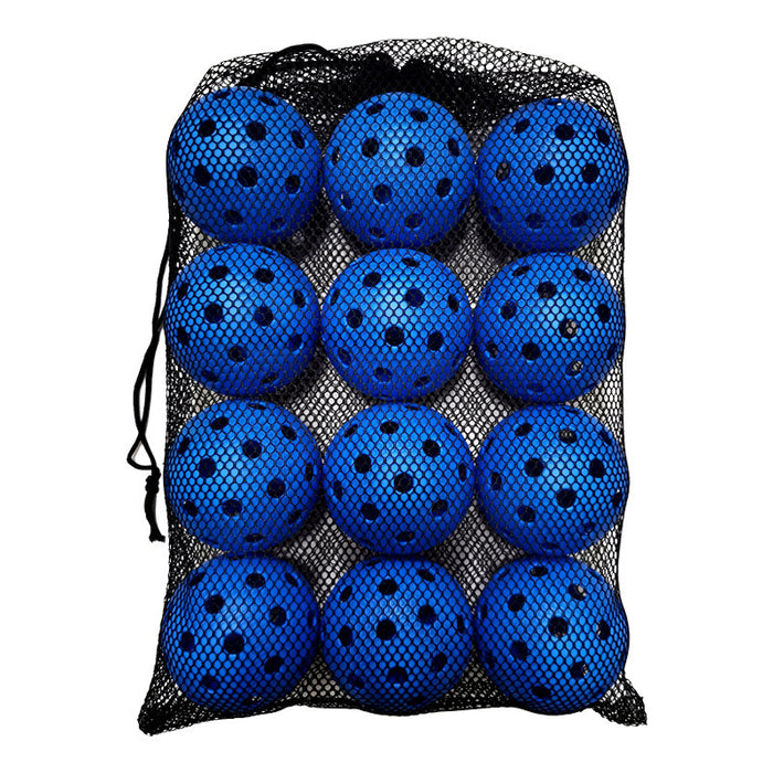 74mm40 Hole 26g Plastic Pickleball Weifu Holed Balls Pickleball Black Net Pocket Suit 12 PCs