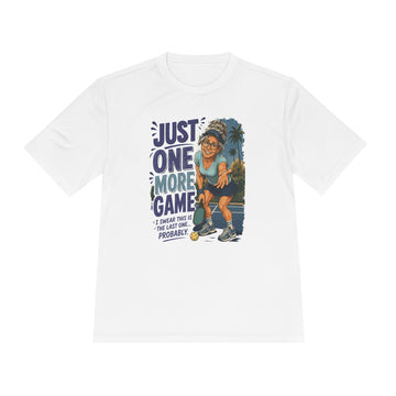 Pickleball T‑Shirt – "Just One More Game" Funny Player Tee