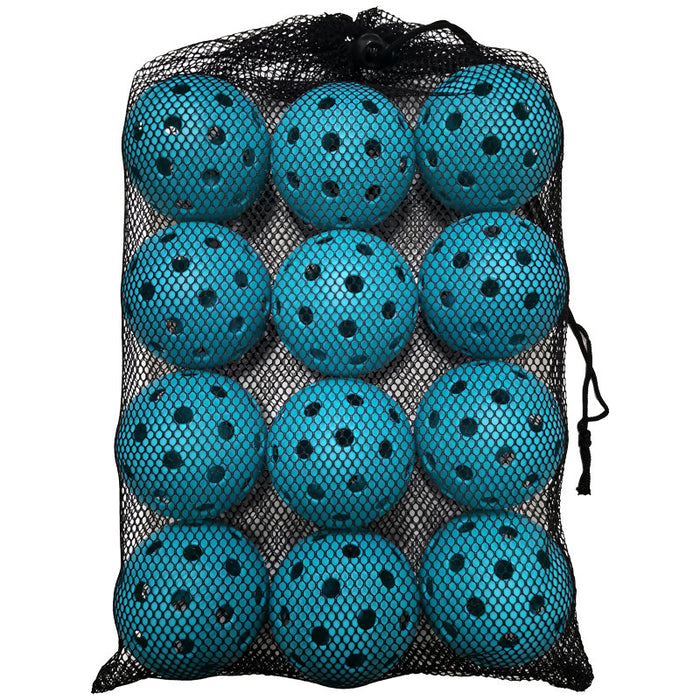 74mm40 Hole 26g Plastic Pickleball Weifu Holed Balls Pickleball Black Net Pocket Suit 12 PCs