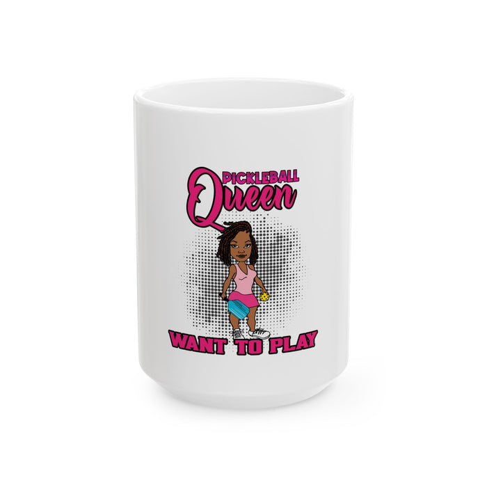 Pickleball Queen - Ceramic Mug, (11oz, 15oz)