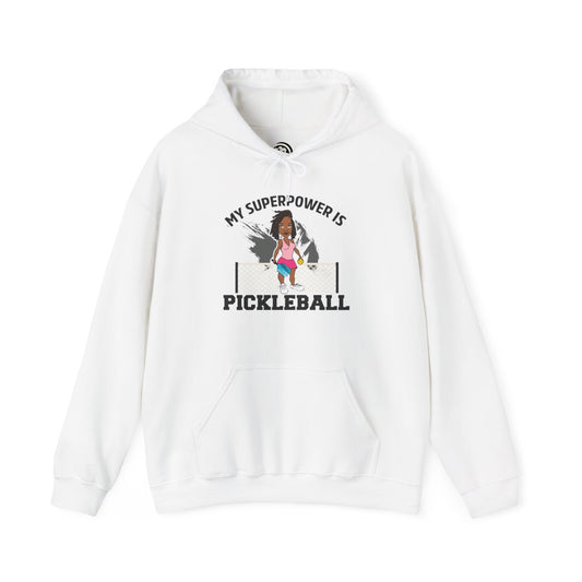 Pickleball Essentials Hoodie — “My Superpower Is Pickleball” | Premium Gildan 18500 Unisex Sweatshirt
