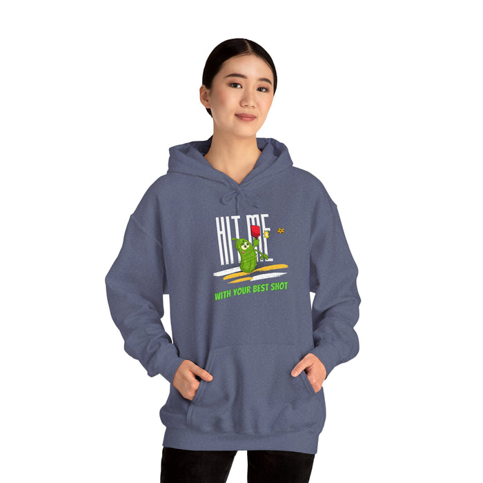 Funny Pickleball Hoodie, Unisex Heavy Blend™ Hooded Sweatshirt - Hit Me With Your Best Your Shot