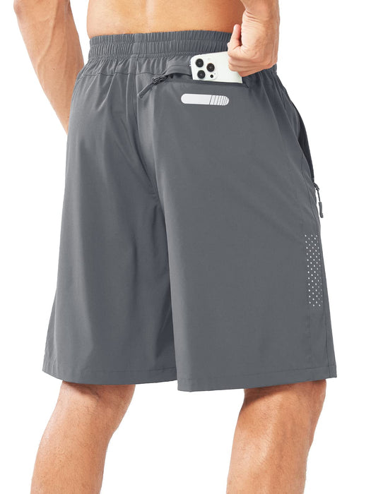 NORTHYARD Men's Athletic Running Shorts Quick Dry Workout Shorts 7"/ 5"/ 9" Lightweight Sports Gym Basketball Shorts Hiking Exercise SMOKEGREY-9inch L