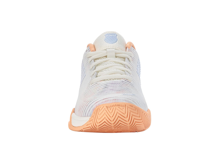 K-Swiss Women's Hypercourt Express 2 Tennis Shoe, Star White/Peach Fuzz/Heather, 9 M