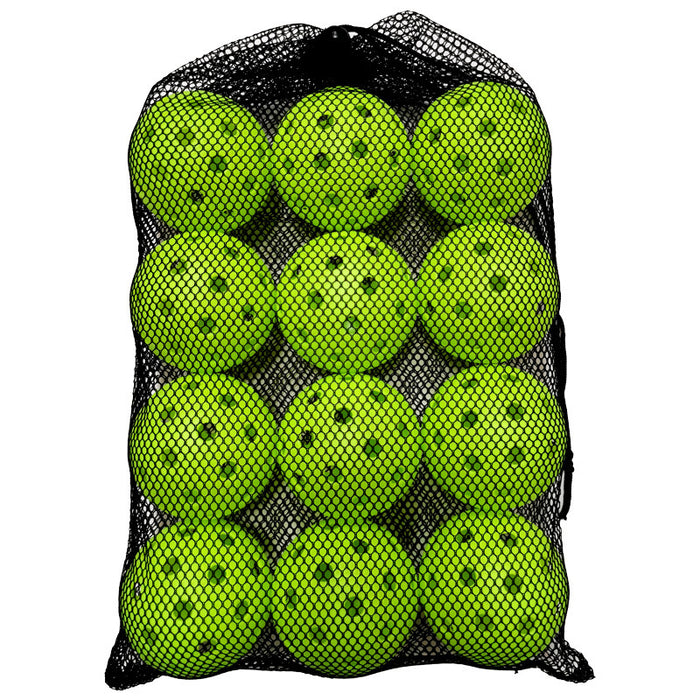 74mm40 Hole 26g Plastic Pickleball Weifu Holed Balls Pickleball Black Net Pocket Suit 12 PCs