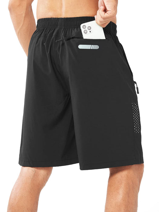 NORTHYARD Men's Athletic Running Shorts Quick Dry Workout Shorts 7"/ 5"/ 9" Lightweight Sports Gym Basketball Shorts Hiking Exercise Black-9inch L