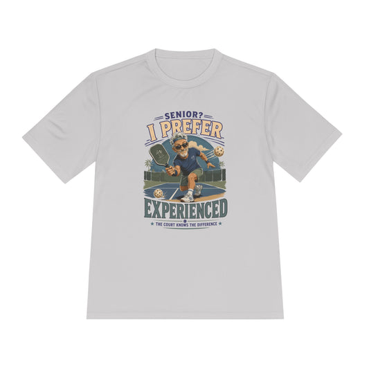 "Senior? I Prefer Experienced” Funny Pickleball Shirt