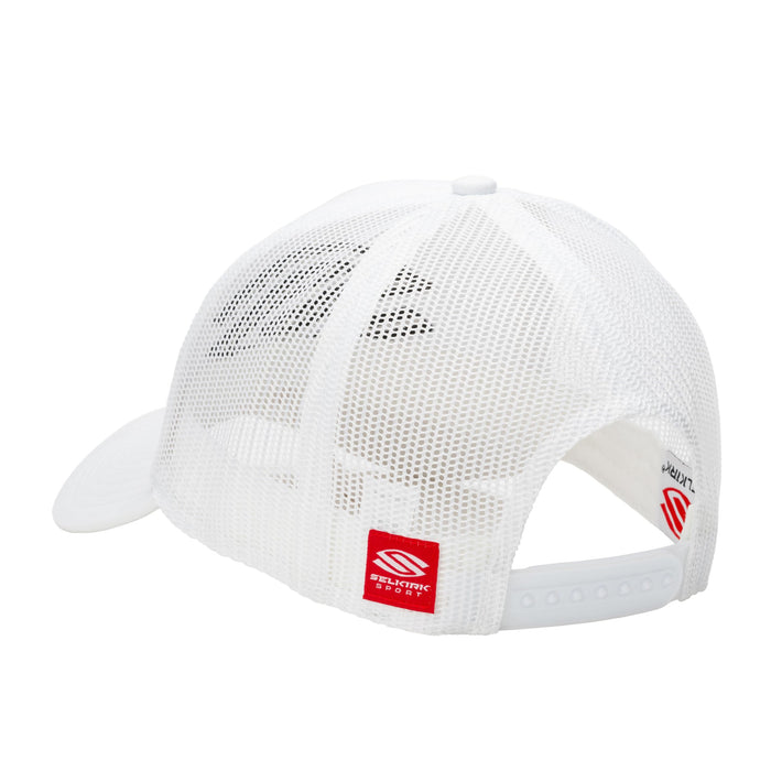 Selkirk Amped Trucker Pickleball Hat | Pickleball Hats for Men | Pickleball Hats for Women | Adjustable Snap Closure | White & Black|