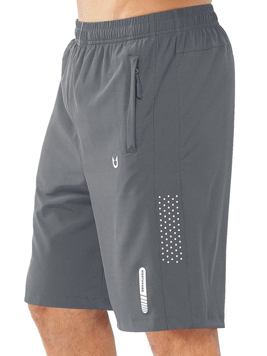 NORTHYARD Men's Athletic Running Shorts Quick Dry Workout Shorts 7"/ 5"/ 9" Lightweight Sports Gym Basketball Shorts Hiking Exercise SMOKEGREY-9inch L