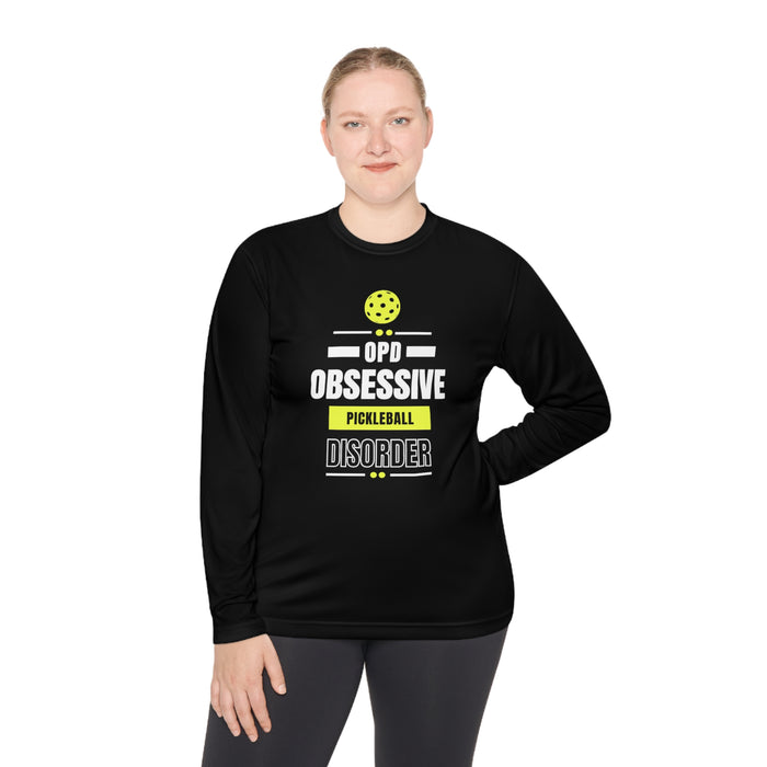 Funny Pickleball T-Shirt, Unisex Lightweight Long Sleeve Tee - Obsessive Pickleball Disorder