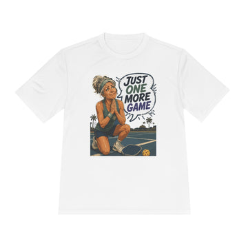 Pickleball Player Tee — "Just One More Game" Moisture-Wicking Athletic Shirt