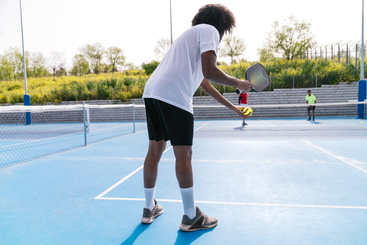 Pickleball players connecting as part of a welcoming community